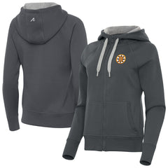 Boston Bruins Antigua Women's Victory Full-Zip Hoodie - Charcoal - NHL 203361798