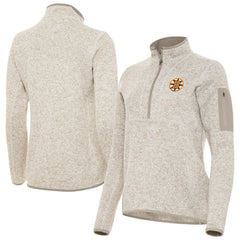 Boston Bruins Antigua Women's Fortune Half-Zip Pullover - Oatmeal - NHL 203361806