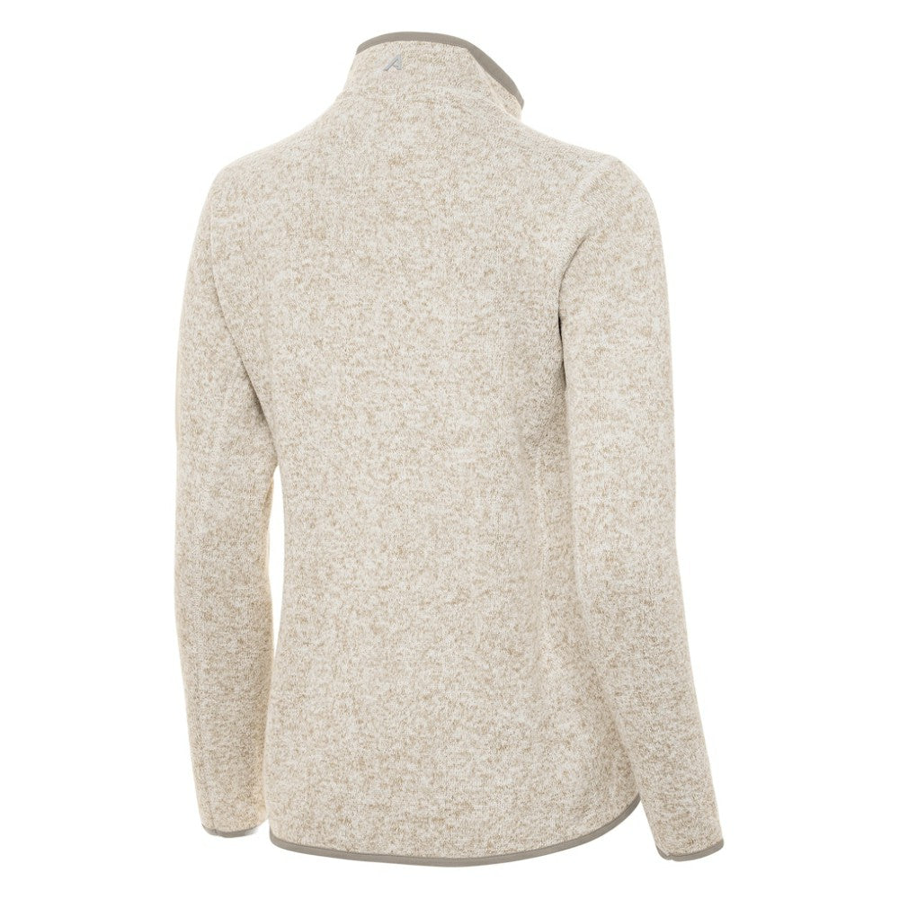 Boston Bruins Antigua Women's Fortune Half-Zip Pullover - Oatmeal - NHL 203361806