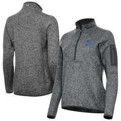 St. Louis Blues Antigua Women's Fortune Half-Zip Pullover - Heather Black - NHL 203361809