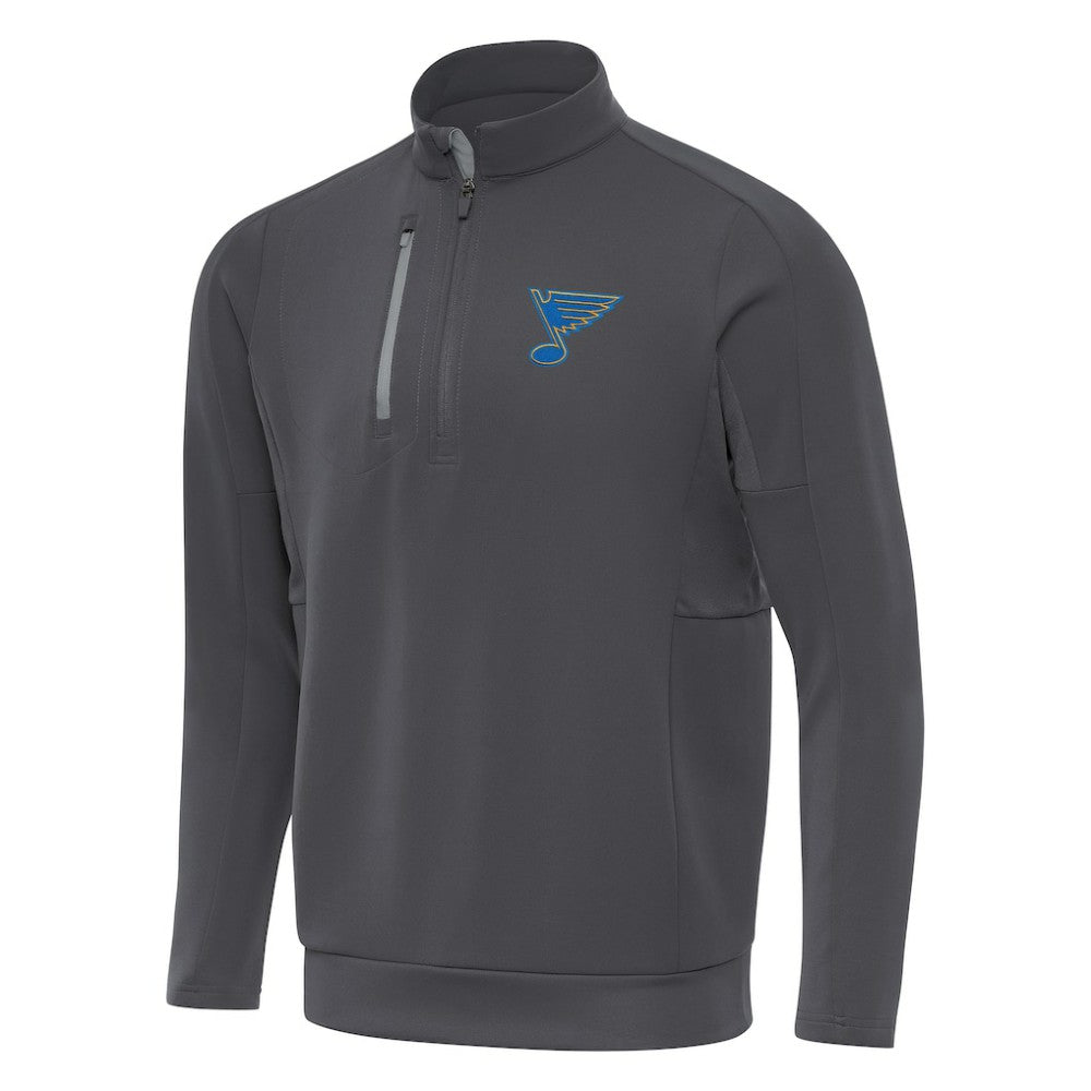 St. Louis Blues Antigua Generation Quarter-Zip Pullover Top - Pewter - NHL 203361818