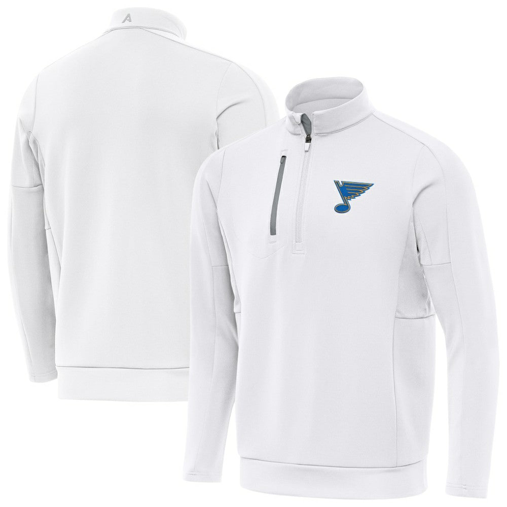 St. Louis Blues Antigua Generation Quarter-Zip Pullover Top - White - NHL 203361821
