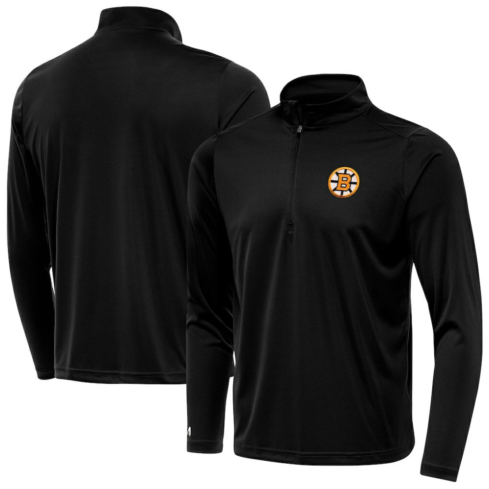 Boston Bruins Antigua Tribute Lightweight Quarter-Zip Pullover - Black - NHL 203361830
