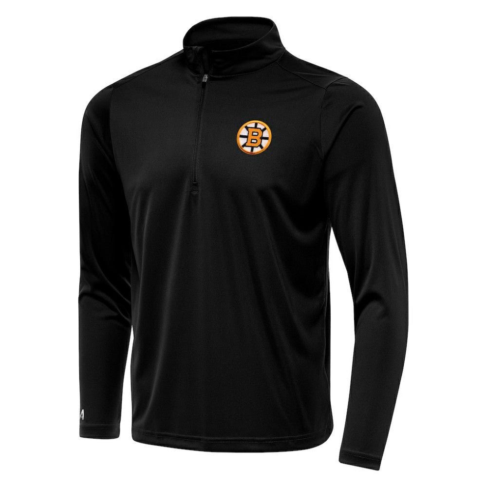 Boston Bruins Antigua Tribute Lightweight Quarter-Zip Pullover - Black - NHL 203361830