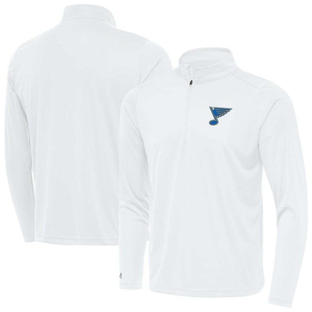St. Louis Blues Antigua Tribute Lightweight Quarter-Zip Pullover - White - NHL 203361832