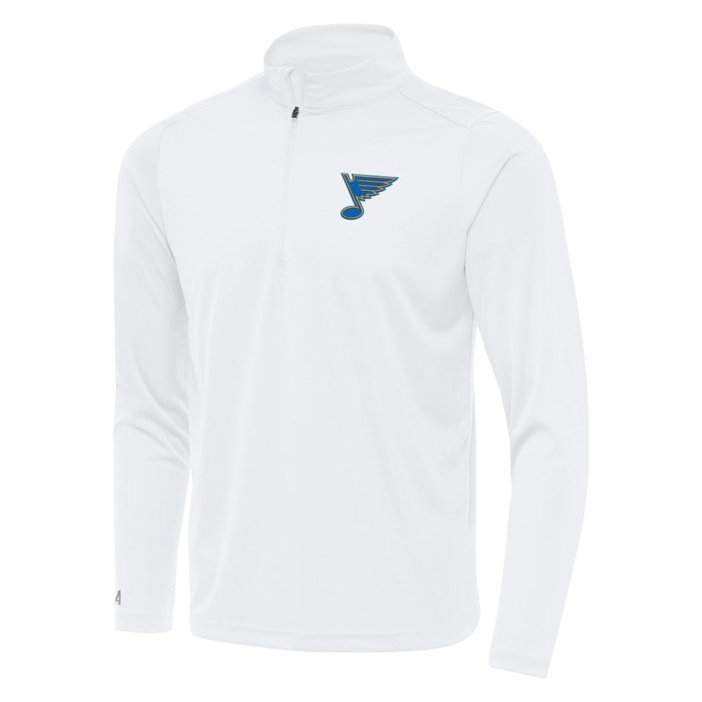 St. Louis Blues Antigua Tribute Lightweight Quarter-Zip Pullover - White - NHL 203361832