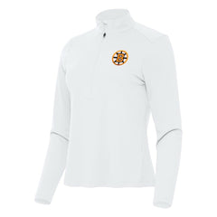 Boston Bruins Antigua Women's Tribute Half-Zip Pullover - White - NHL 203361836