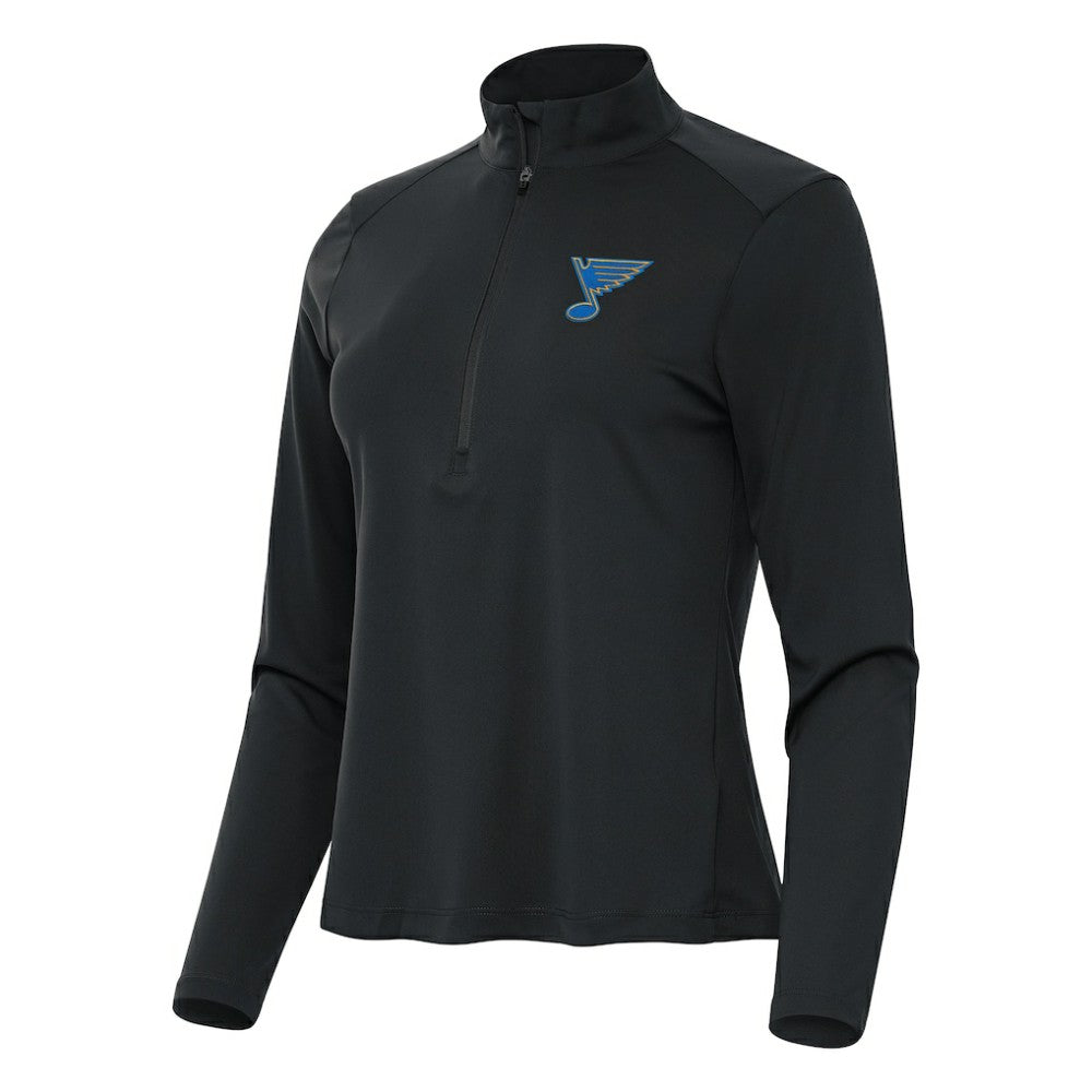 St. Louis Blues Antigua Women's Tribute Half-Zip Pullover - Gray - NHL 203361839