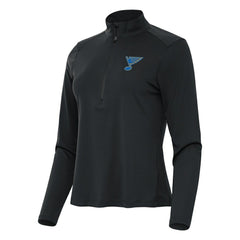 St. Louis Blues Antigua Women's Tribute Half-Zip Pullover - Gray - NHL 203361839