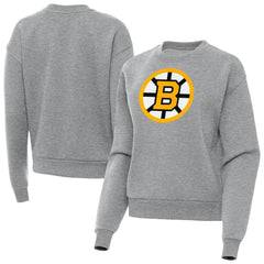 Boston Bruins Antigua Women's Victory Pullover Sweatshirt - Heather Gray - NHL 203361845