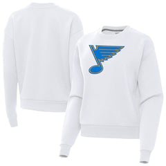 St. Louis Blues Antigua Women's Victory Pullover Sweatshirt - White - NHL 203361847
