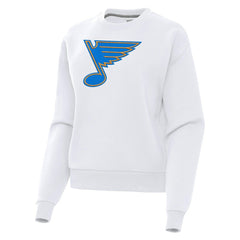 St. Louis Blues Antigua Women's Victory Pullover Sweatshirt - White - NHL 203361847