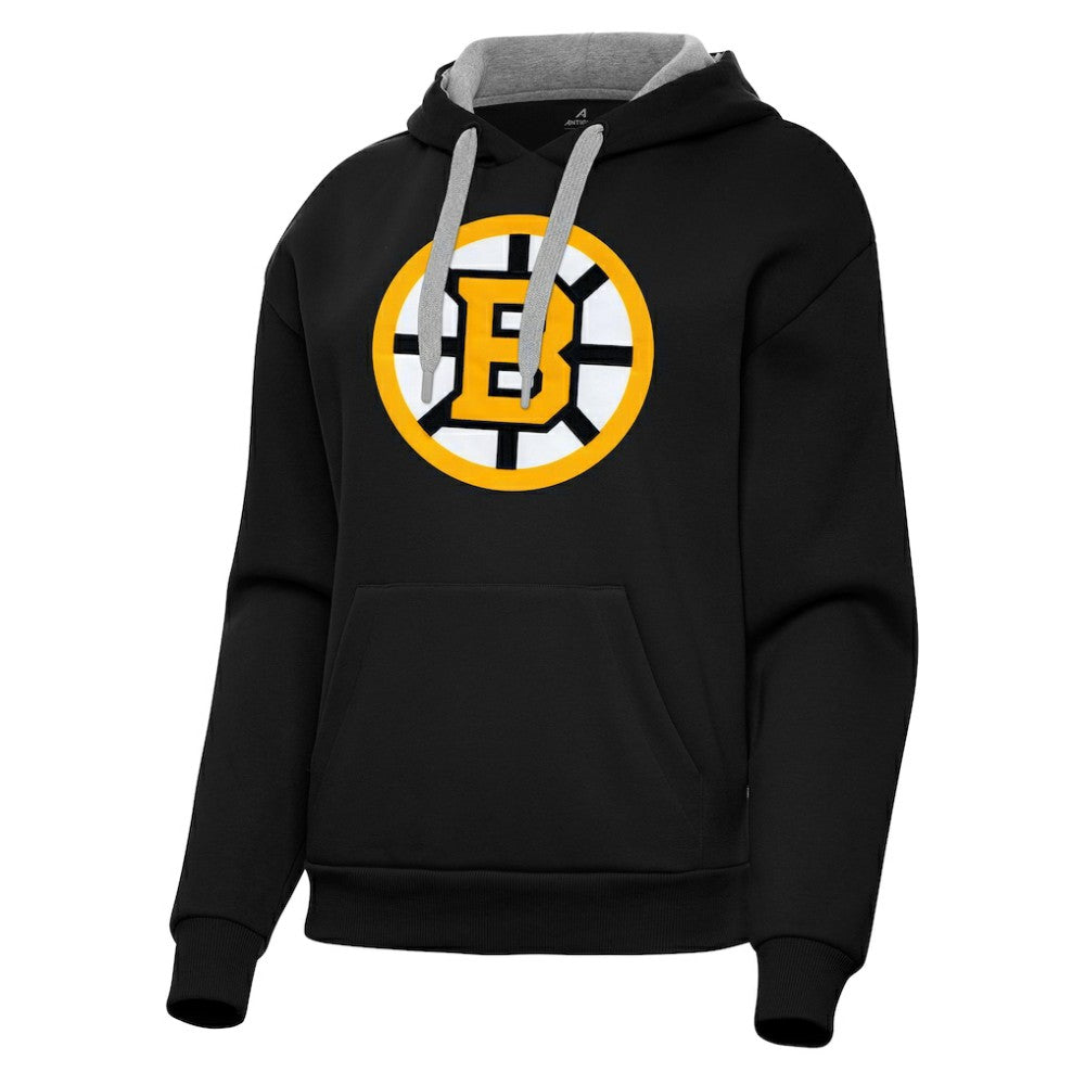 Boston Bruins Antigua Women's Victory Pullover Hoodie - Black - NHL 203361860