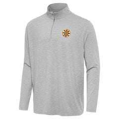 Boston Bruins Antigua Hunk Lightweight Quarter-Zip Pullover - Heather Gray - NHL 203361876