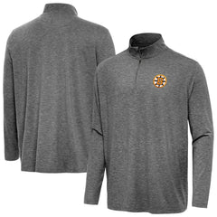 Boston Bruins Antigua Hunk Lightweight Quarter-Zip Pullover - Heather Black - NHL 203361877