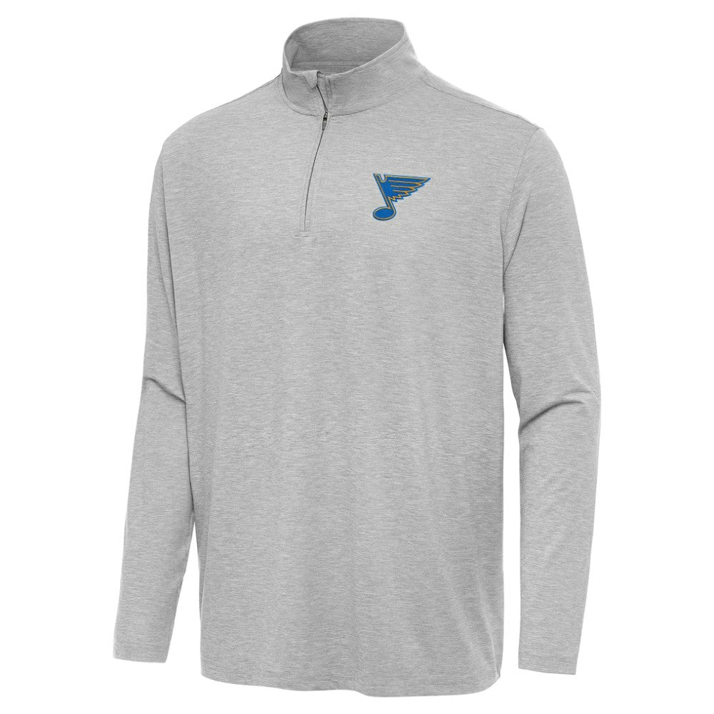 St. Louis Blues Antigua Hunk Lightweight Quarter-Zip Pullover - Heather Gray - NHL 203361879