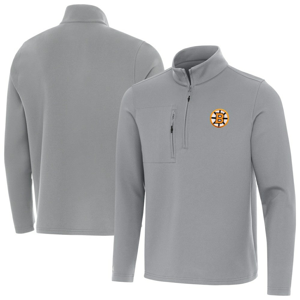 Boston Bruins Antigua Insider Quarter-Zip Pullover - Gray - NHL 203361891