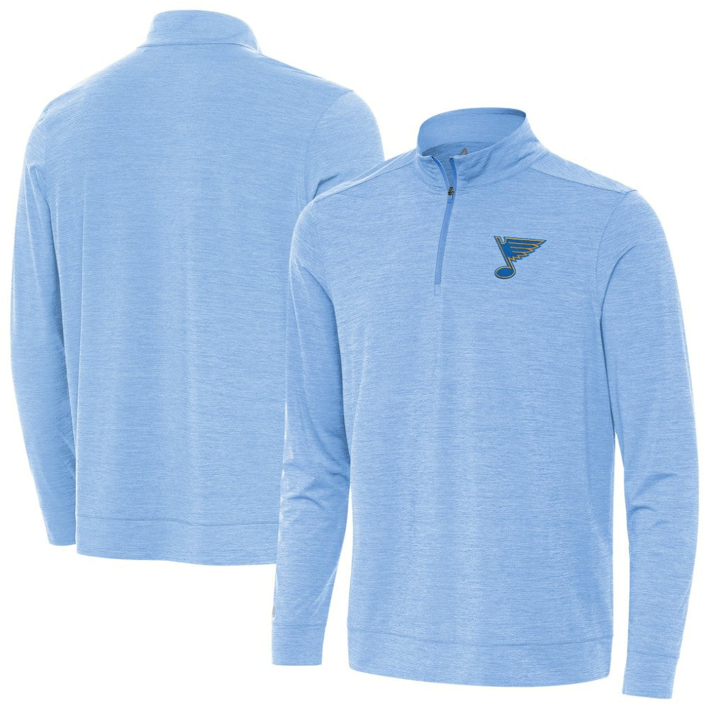 St. Louis Blues Antigua Bright Quarter-Zip Pullover - Heather Blue - NHL 203361905