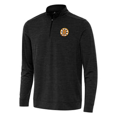 Boston Bruins Antigua Bright Quarter-Zip Pullover - Heather Black - NHL 203361907