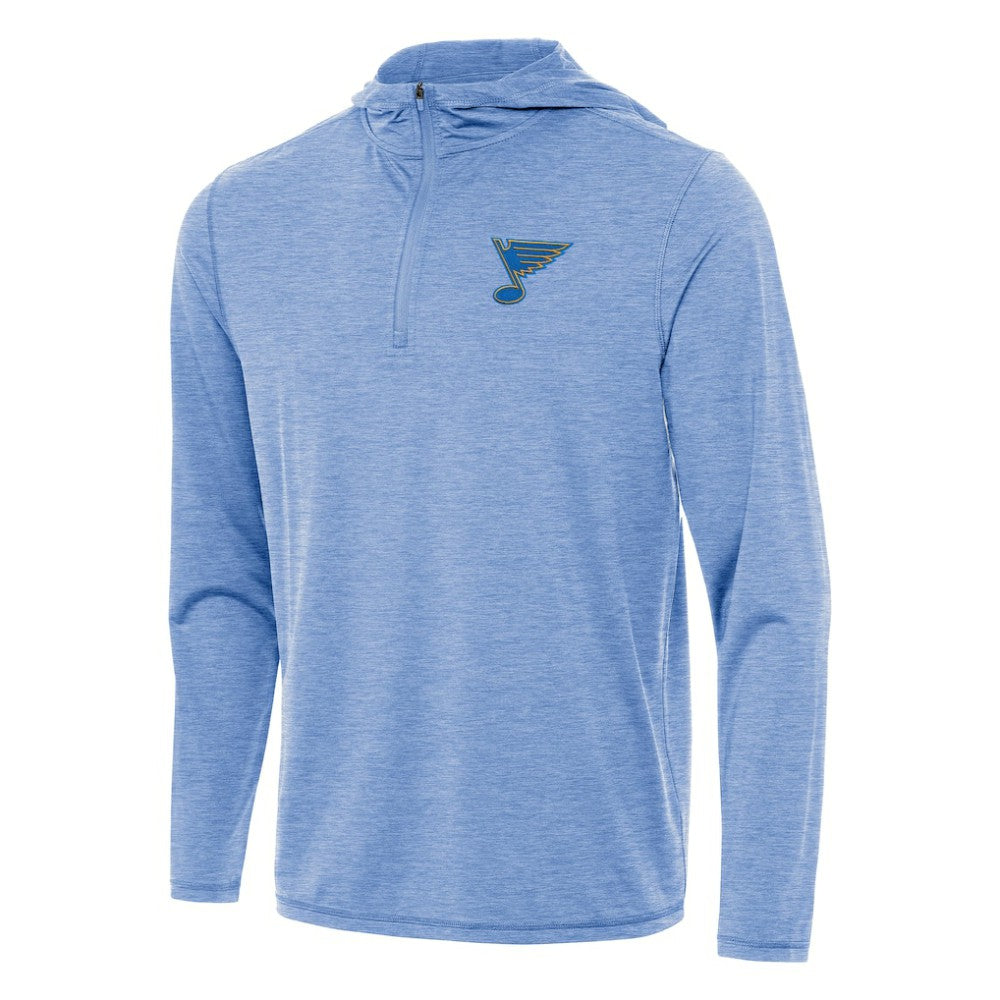St. Louis Blues Antigua Tidy Quarter-Zip Hoodie - Heather Blue - NHL 203361910