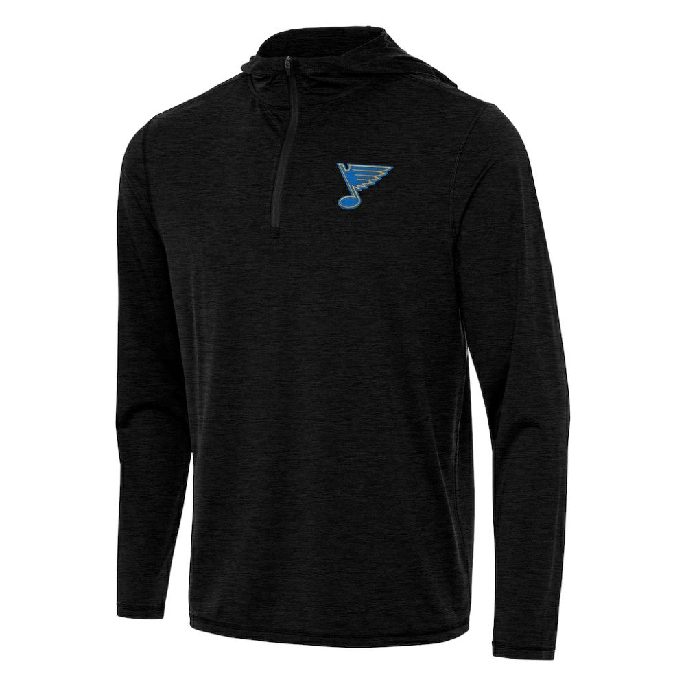 St. Louis Blues Antigua Tidy Quarter-Zip Hoodie - Heather Black - NHL 203361912