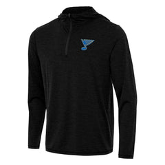 St. Louis Blues Antigua Tidy Quarter-Zip Hoodie - Heather Black - NHL 203361912