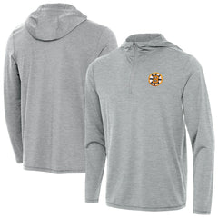 Boston Bruins Antigua Tidy Quarter-Zip Hoodie - Heather Gray - NHL 203361913