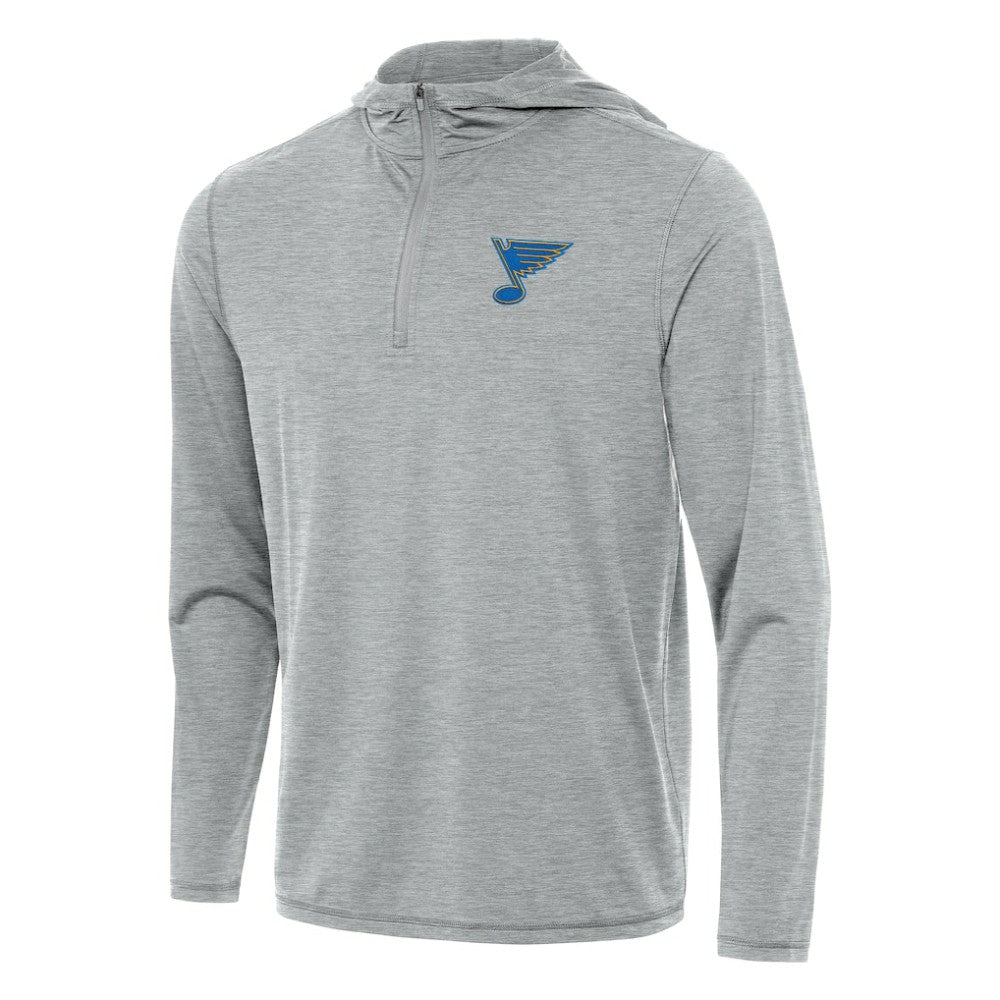 St. Louis Blues Antigua Tidy Quarter-Zip Hoodie - Heather Gray - NHL 203361914