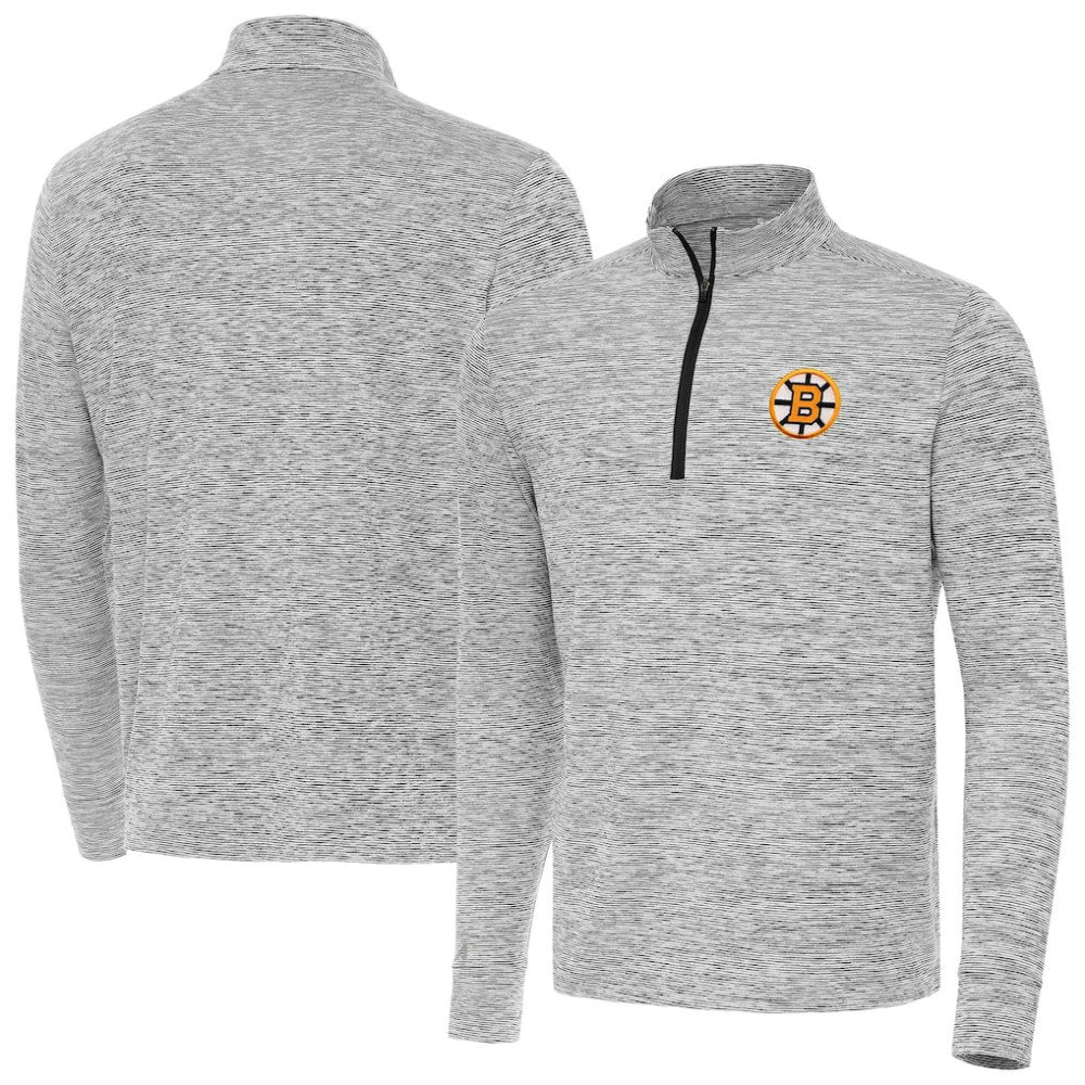 Boston Bruins Antigua Cause Quarter-Zip Jacket - Black - NHL 203361916