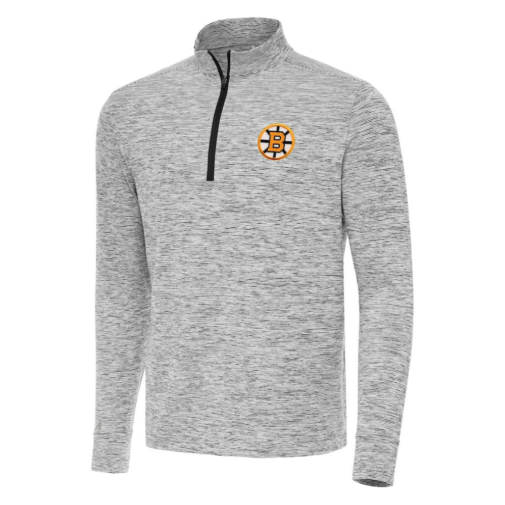 Boston Bruins Antigua Cause Quarter-Zip Jacket - Black - NHL 203361916