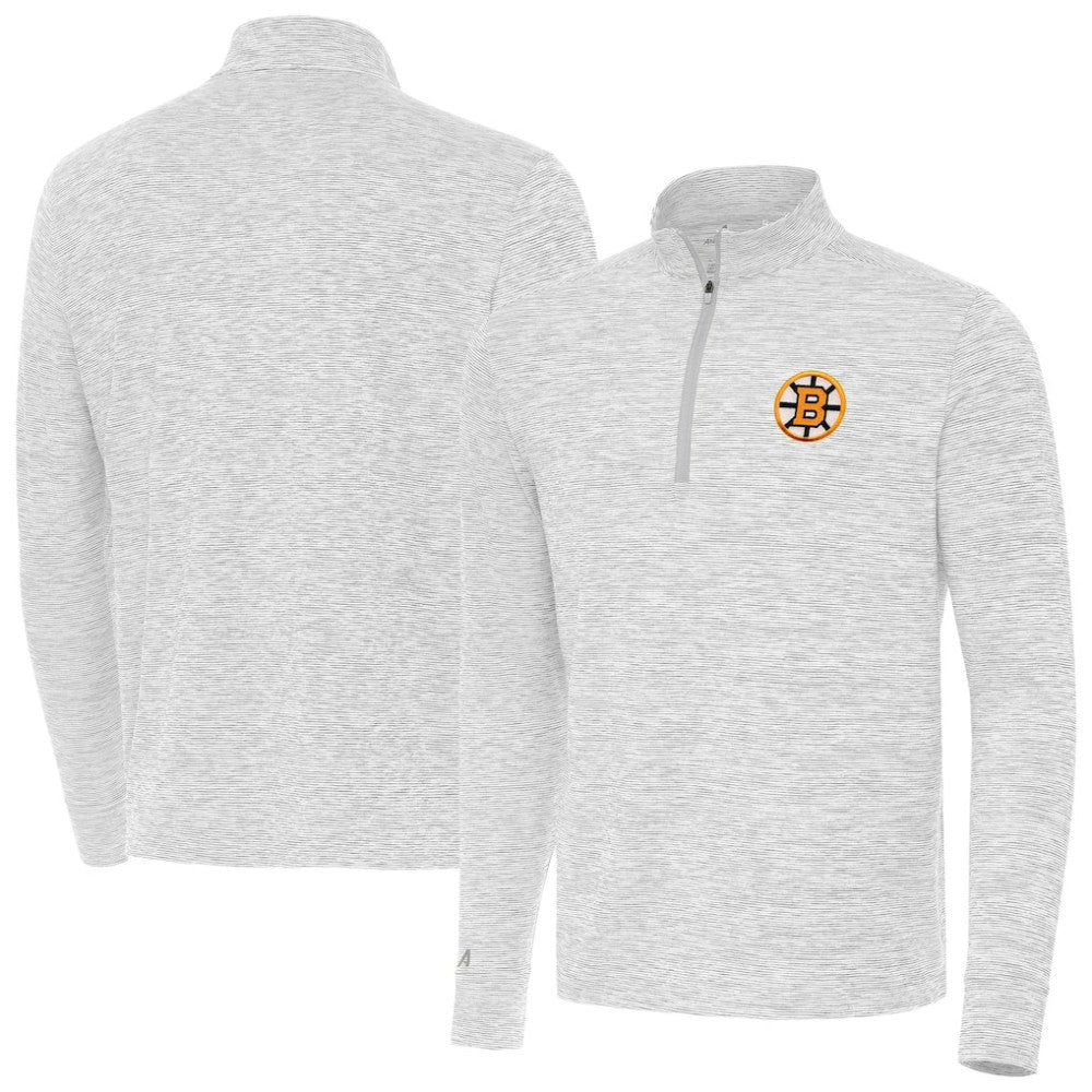 Boston Bruins Antigua Cause Quarter-Zip Jacket - Gray - NHL 203361917