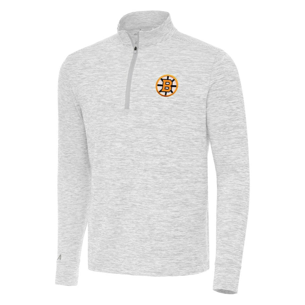 Boston Bruins Antigua Cause Quarter-Zip Jacket - Gray - NHL 203361917