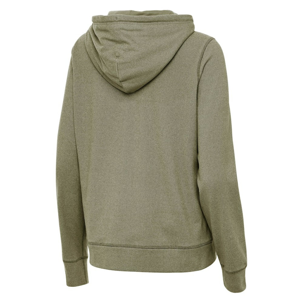 Boston Bruins Antigua Women's Justice Pullover Hoodie - Olive - NHL 203361941