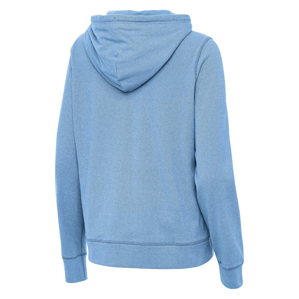St. Louis Blues Antigua Women's Justice Pullover Hoodie - Heather Blue - NHL 203361944