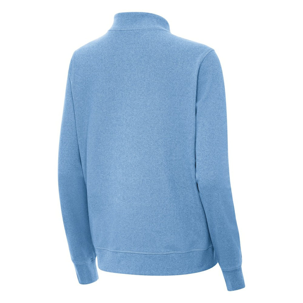 St. Louis Blues Antigua Women's Crush Quarter-Zip Pullover - Heather Blue - NHL 203361950