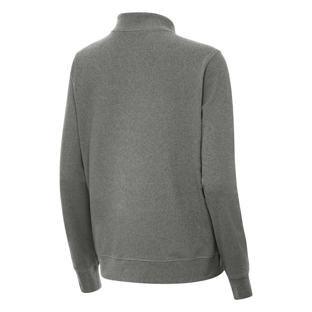 St. Louis Blues Antigua Women's Crush Quarter-Zip Pullover - Heather Black - NHL 203361951