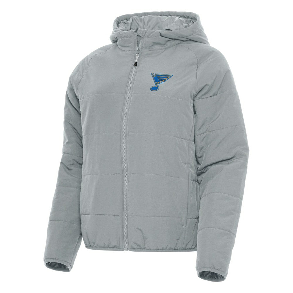 St. Louis Blues Antigua Women's Raglan Universe Full-Zip Hooded Jacket - Gray - NHL 203361952