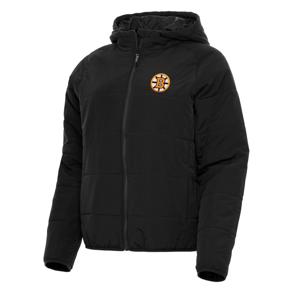 Boston Bruins Antigua Women's Raglan Universe Full-Zip Hooded Jacket - Black - NHL 203361953