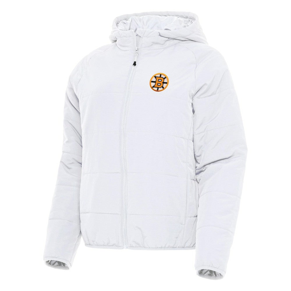 Boston Bruins Antigua Women's Raglan Universe Full-Zip Hooded Jacket - White - NHL 203361954
