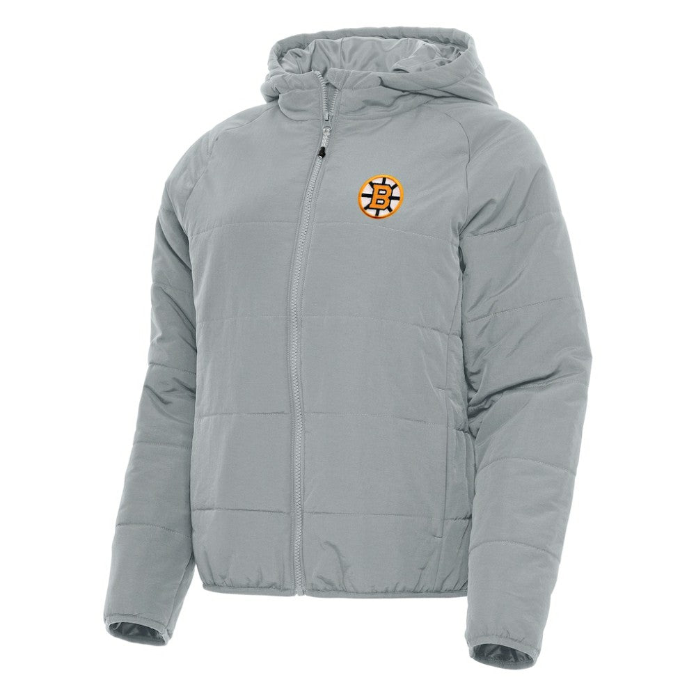 Boston Bruins Antigua Women's Raglan Universe Full-Zip Hooded Jacket - Gray - NHL 203361955
