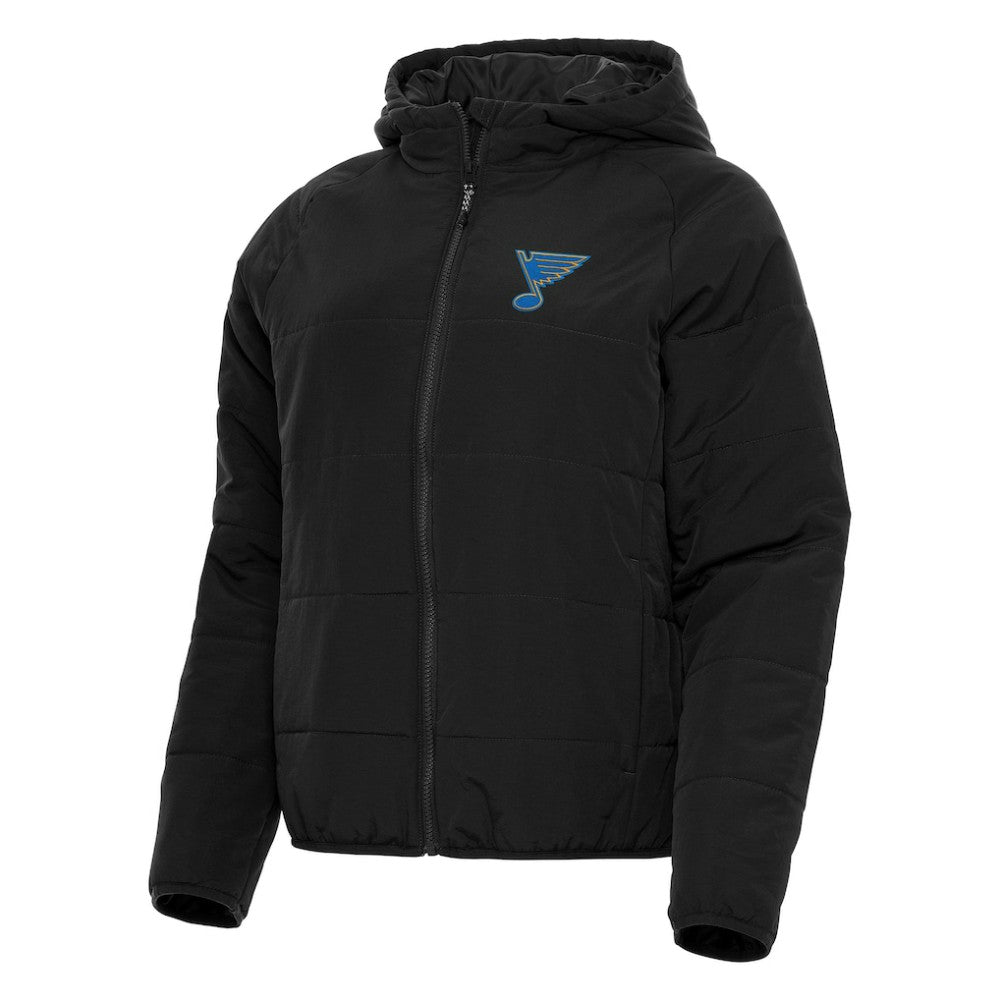 St. Louis Blues Antigua Women's Raglan Universe Full-Zip Hooded Jacket - Black - NHL 203361956