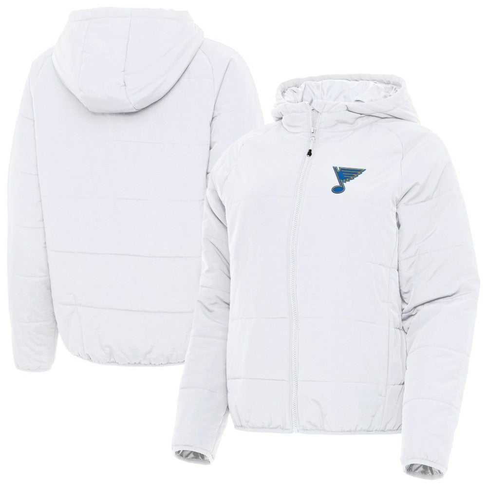 St. Louis Blues Antigua Women's Raglan Universe Full-Zip Hooded Jacket - White - NHL 203361957