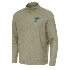 St. Louis Blues Antigua Subtle Quarter-Zip Sweatshirt - Olive - NHL 203361974