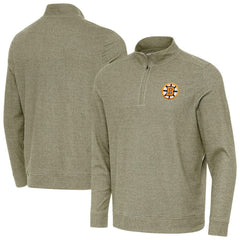 Boston Bruins Antigua Subtle Quarter-Zip Sweatshirt - Olive - NHL 203361977