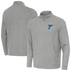 St. Louis Blues Antigua Subtle Quarter-Zip Sweatshirt - Heather Gray - NHL 203361979