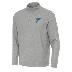 St. Louis Blues Antigua Subtle Quarter-Zip Sweatshirt - Heather Gray - NHL 203361979