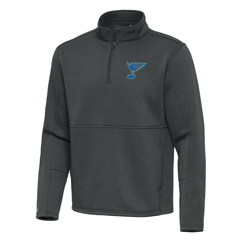 St. Louis Blues Antigua Twist Quarter-Zip Pullover Jacket - Pewter - NHL 203361980