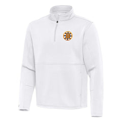 Boston Bruins Antigua Twist Quarter-Zip Pullover Jacket - White - NHL 203361982