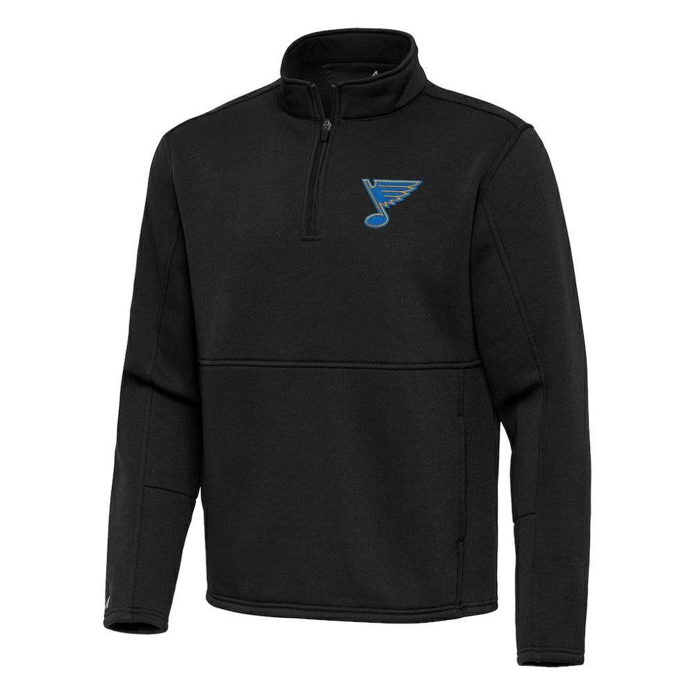 St. Louis Blues Antigua Twist Quarter-Zip Pullover Jacket - Black - NHL 203361983