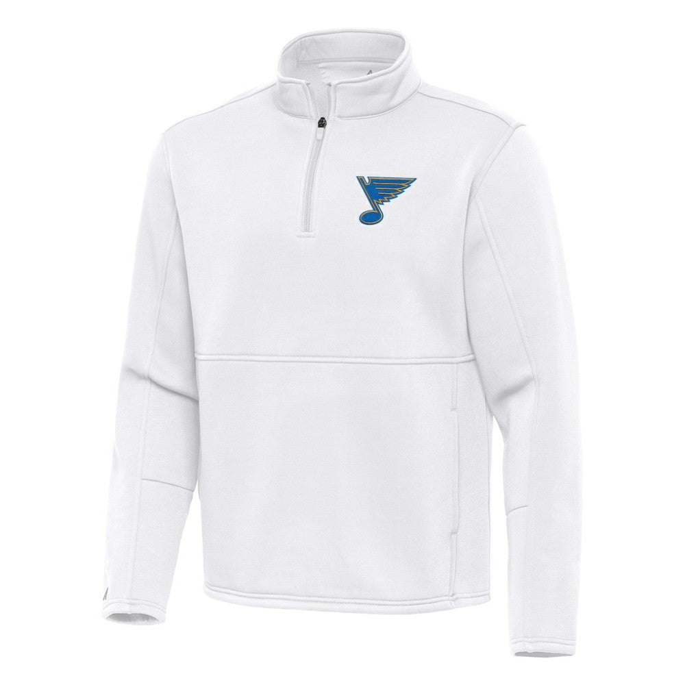 St. Louis Blues Antigua Twist Quarter-Zip Pullover Jacket - White - NHL 203361984